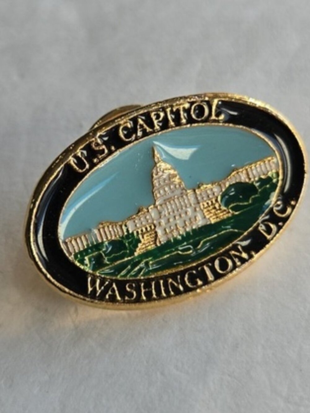 90's US Capital Washington D.C. Lapel Pin Souvenir Travel Pinback Collectable